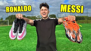 COMPARER les CRAMPONS DE RONALDO vs. CRAMPONS DE MESSI (la différence est incroyable😲)