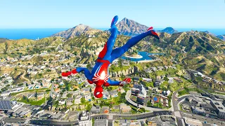 GTA 5 Spiderman Epic Jumps Compilation(GTA V Fails Funny Moments)