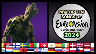 My Top Ten Favourite Songs of Eurovision 2024