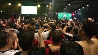 Red Square man united fans singing the courteens 'not nineteen forever'