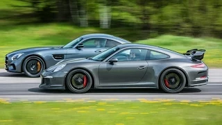 Mercedes-AMG GT S vs Porsche 911 GT3 PDK (991) GTBOARD.com Event May 2015