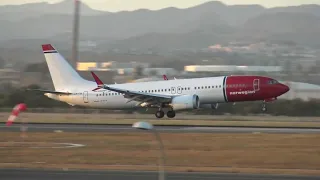 Norwegian Boeing 737-8Max LN-FGI Landing Malaga LEMG