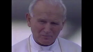 Pope John Paul II Arrives In Miami 1987 Greeted By Ronald Reagan