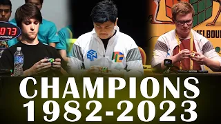 All Rubik's Cube World Champions 1982 - 2023