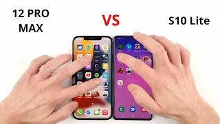 iPhone 12 Pro Max vs Samsung S10 Lite SPEED TEST