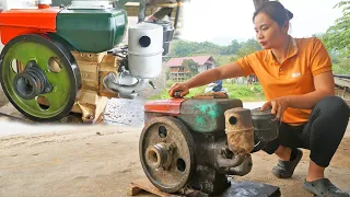 Repair Complete Restoration of Diesel Engines Severely Damaged - Mechanical Girl / Nho