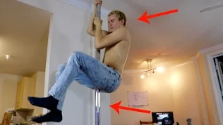 HE PUT A STRIPPER POLE IN OUR APARTMENT!!