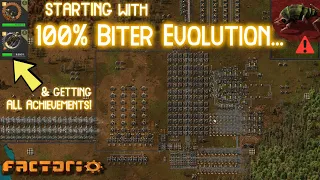 How Did We Get Here // FACTORIO but start with 100% Biter Evolution...