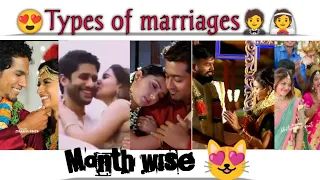 😍Types of marriages💑/Month wise/ @mscreations4515😎