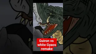 Guiron vs white Gyaos #godzillacartoon #kaiju #godzillavskong #godzilla