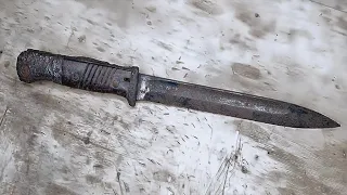 Rusty German Mauser K98 Bayonet Restoration