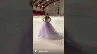 I went Ice skating in my Barbie and the magic of Pegasus dress 💜 #_valentinemoon_