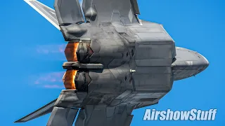 F-22 Raptor Demo with PYRO! - Battle Creek Airshow 2021