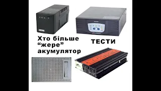 Скільки бере з акумулятора UPS, інвертор, стабілізатор Україна-2 вхолосту? ТЕСТИ/ Акумулятор для упс