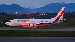 Polish President Andrzej Duda at Vancouver YVR | X2 Polish Government 737-8TV(BBJ2)