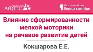 Влияние сформированности мелкой моторики на речевое развитие детей. Вебинар «Айрис-пресс»