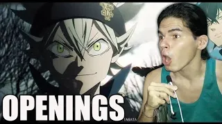 MUSICO reacciona a BLACK CLOVER OPENINGS (1-12) / REACTION - REACCION