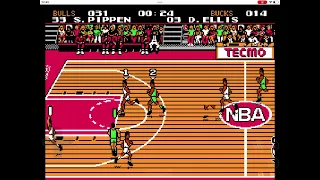 NES Tecmo NBA Basketball - Preseason - Milwaukee Bucks vs. Chicago Bulls