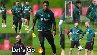 Yes 🔥,Lisandro Martinez, Martial 🔥, Mason Mount 🔥,Ethan Wheatley 😱,Casemiro.. at Man United training