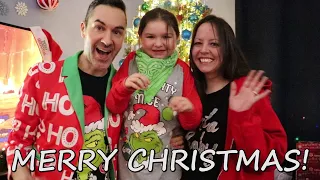 OUR MERRY CHRISTMAS &  HAPPY NEW YEAR!!! w/ The Grinch Presents Sliding Family Angelman Syndrome