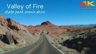 Valley of Fire State Park Scenic Drive | CHILL MUSIC | 4K | Part 1 🎧