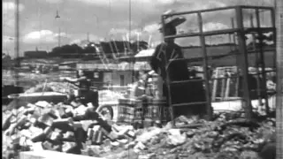 Post-war Building Site in the U.K.  Archive film 95262