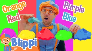 Blippi Plays with Rainbow Color Clay | Blippi - Learn Colors and Science