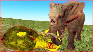 Stego and Elephant vs Zombie woolly mammoth | Dino ep.10