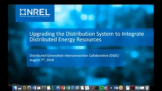Webinar - Upgrading the Distribution System to Integrate Distributed Energy Resources