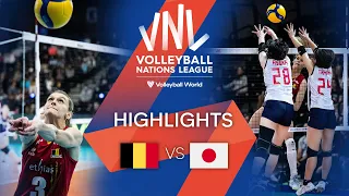 🇧🇪 BEL vs. 🇯🇵 JPN - Highlights Week 3 | Women's VNL 2022