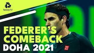 When Federer Returned To Tennis ✨ Roger Federer vs Dan Evans | Doha 2021 Extended Highlights