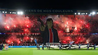 PSG 3 - 0 AC MILAN Tifo et Ambiance ! ( Échange Auteuil Boulogne )