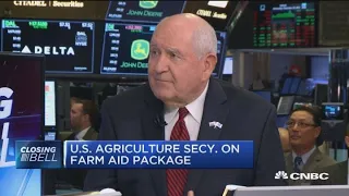 US agriculture secretary on China trade war and $12B farmer aid package