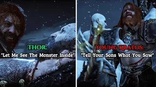 Kratos Vs Thor FIRST AND LAST FIGHT - God Of War Ragnarök