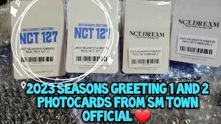 NCT 127 2023 Seasons Greetings 1 and 2 photocards from SM Town Official