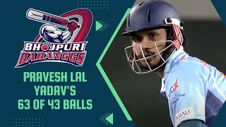 Pravesh Lal Yadav's unbeatable innings of 63 in 43 balls vs Chennai Rhinos | Bhojpuri Dabanggs | CCL