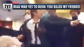 Iraq War Veteran CONFRONTS George W. Bush