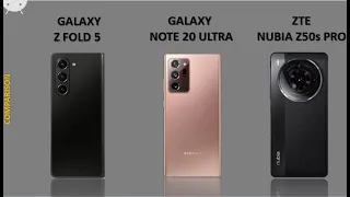 Galaxy Z Fold 5 vs Galaxy Note 20 Ultra vs ZTE Nubia Z50s Pro - Comparison