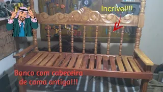 Como fazer um banco com cabeceira de cama. #DIY