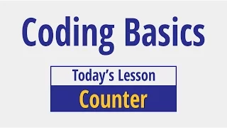 Counter - Coding Basics