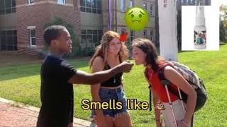 Asking Strangers To Smell Fart Spray Cologne