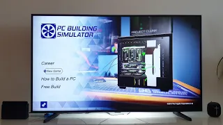 PC Building Simulator Nintendo Switch dock mode gameplay | 4K HDR10+ 138cm TV