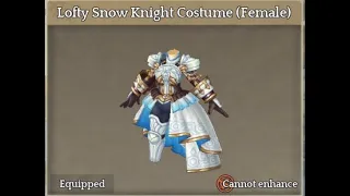 Tree Of Savior Lofty Snow Knight Costume one of the best costume IMC make