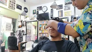 Mas aang  Dari Sawangan Cinangka Selesai potong rambut Pengen Di head massage & kretek Part1