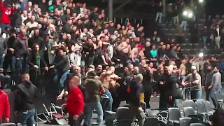 glory 80 badr hari vs arek wrsosek 2 insane brawl in the crowd