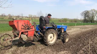 Найшвидший спосіб посадки картоплі , бункерна саджалка на плуг 2-25