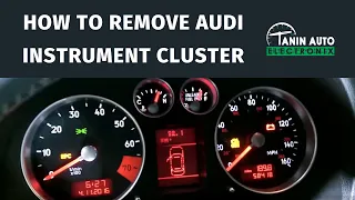 How To Remove 2000-2006 Audi TT Instrument Cluster for MFA, MFD, LCD Screen & Gauge Repair | Tanin