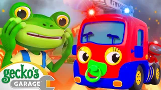 The Baby Fire Truck Fire Fight | Gecko the Mechanic |Vehicle Repair Cartoons| Buses, Trucks and Cars