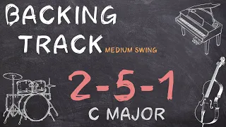 Backing Track 2 5 1 Medium Swing 120 BPM | Piano Bass Drums