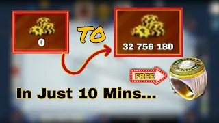 8 Ball Pool - Best Table To Increase Coins + Rome Ring😍( 10mins..Only)